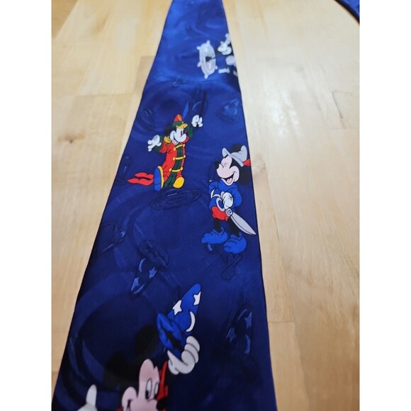 DISNEYLAND Resorts Mickey Steamboat Willie Fantasia Dancing Theme Tie Silk - Picture 4 of 12